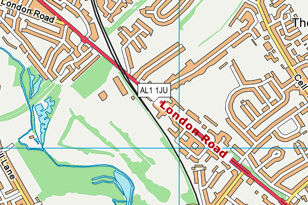 AL1 1JU map - OS VectorMap District (Ordnance Survey)