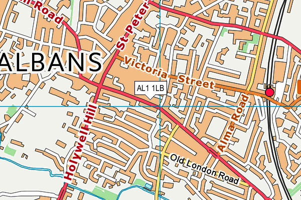 AL1 1LB map - OS VectorMap District (Ordnance Survey)
