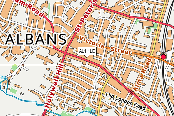 AL1 1LE map - OS VectorMap District (Ordnance Survey) AL1 1LE map - OS VectorMap District (Ordnance Survey)