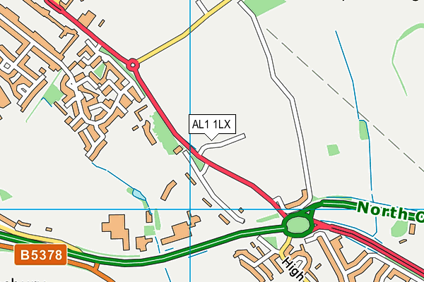 AL1 1LX map - OS VectorMap District (Ordnance Survey) AL1 1LX map - OS VectorMap District (Ordnance Survey)