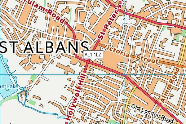 AL1 1LZ map - OS VectorMap District (Ordnance Survey) AL1 1LZ map - OS VectorMap District (Ordnance Survey)