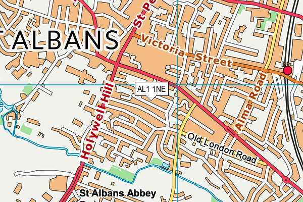 AL1 1NE map - OS VectorMap District (Ordnance Survey)