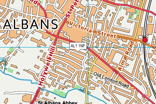 AL1 1NF map - OS VectorMap District (Ordnance Survey) AL1 1NF map - OS VectorMap District (Ordnance Survey)