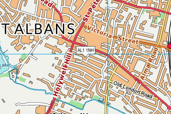 AL1 1NH map - OS VectorMap District (Ordnance Survey) AL1 1NH map - OS VectorMap District (Ordnance Survey)