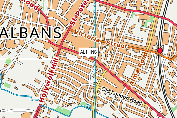 AL1 1NS map - OS VectorMap District (Ordnance Survey) AL1 1NS map - OS VectorMap District (Ordnance Survey)