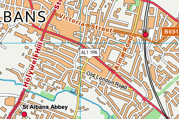 AL1 1PA map - OS VectorMap District (Ordnance Survey)