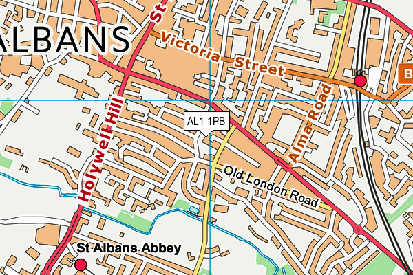 AL1 1PB map - OS VectorMap District (Ordnance Survey) AL1 1PB map - OS VectorMap District (Ordnance Survey)