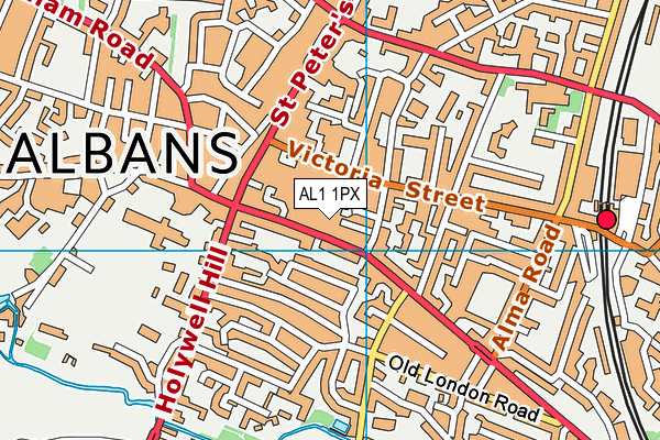 AL1 1PX map - OS VectorMap District (Ordnance Survey) AL1 1PX map - OS VectorMap District (Ordnance Survey)