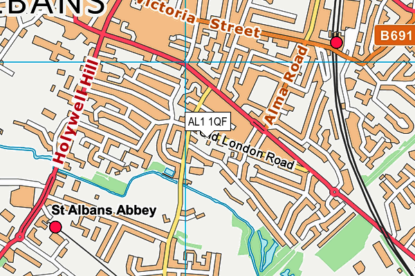 AL1 1QF map - OS VectorMap District (Ordnance Survey) AL1 1QF map - OS VectorMap District (Ordnance Survey)