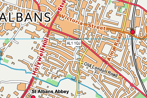 AL1 1QJ map - OS VectorMap District (Ordnance Survey) AL1 1QJ map - OS VectorMap District (Ordnance Survey)