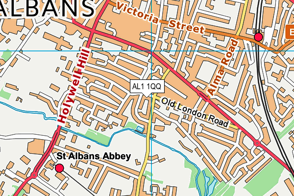 AL1 1QQ map - OS VectorMap District (Ordnance Survey) AL1 1QQ map - OS VectorMap District (Ordnance Survey)