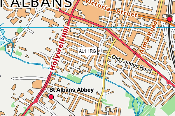 AL1 1RG map - OS VectorMap District (Ordnance Survey) AL1 1RG map - OS VectorMap District (Ordnance Survey)