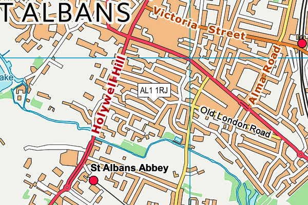 AL1 1RJ map - OS VectorMap District (Ordnance Survey) AL1 1RJ map - OS VectorMap District (Ordnance Survey)