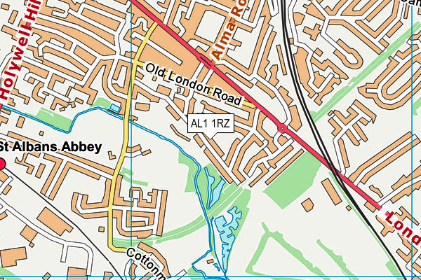 AL1 1RZ map - OS VectorMap District (Ordnance Survey) AL1 1RZ map - OS VectorMap District (Ordnance Survey)