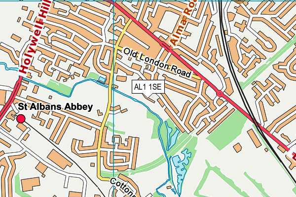 AL1 1SE map - OS VectorMap District (Ordnance Survey) AL1 1SE map - OS VectorMap District (Ordnance Survey)