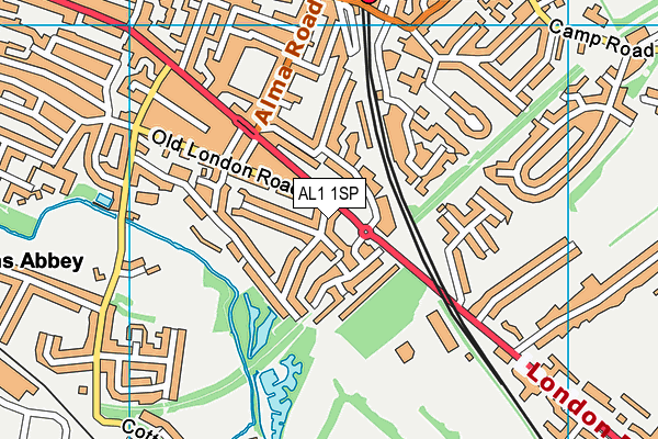 AL1 1SP map - OS VectorMap District (Ordnance Survey)
