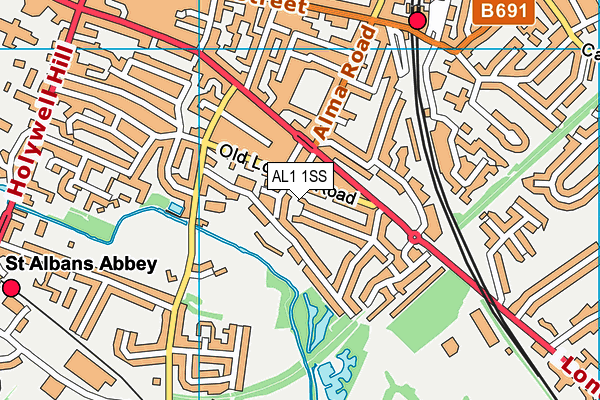 AL1 1SS map - OS VectorMap District (Ordnance Survey) AL1 1SS map - OS VectorMap District (Ordnance Survey)