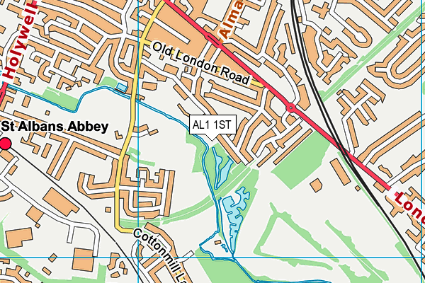 AL1 1ST map - OS VectorMap District (Ordnance Survey) AL1 1ST map - OS VectorMap District (Ordnance Survey)