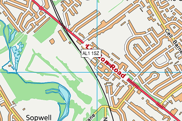 AL1 1SZ map - OS VectorMap District (Ordnance Survey) AL1 1SZ map - OS VectorMap District (Ordnance Survey)