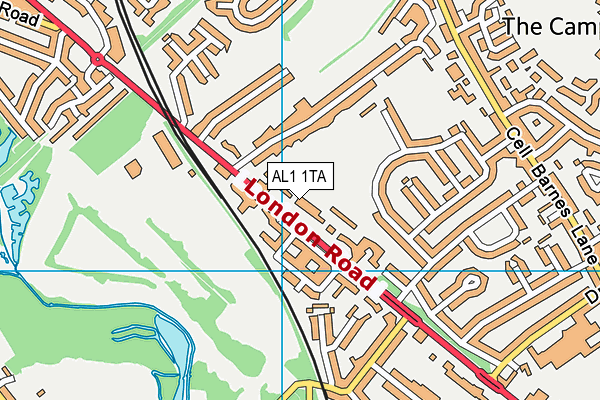 AL1 1TA map - OS VectorMap District (Ordnance Survey)