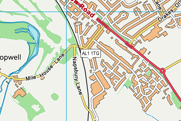 AL1 1TG map - OS VectorMap District (Ordnance Survey) AL1 1TG map - OS VectorMap District (Ordnance Survey)