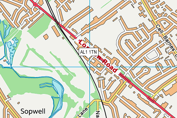 AL1 1TN map - OS VectorMap District (Ordnance Survey)