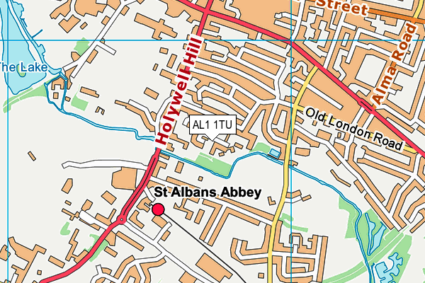 AL1 1TU map - OS VectorMap District (Ordnance Survey) AL1 1TU map - OS VectorMap District (Ordnance Survey)