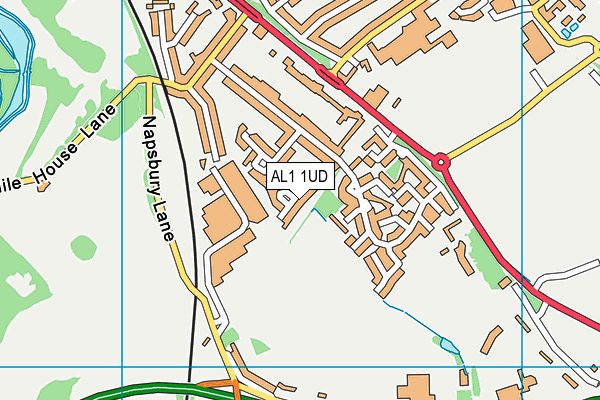 AL1 1UD map - OS VectorMap District (Ordnance Survey) AL1 1UD map - OS VectorMap District (Ordnance Survey)