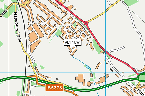 AL1 1UW map - OS VectorMap District (Ordnance Survey) AL1 1UW map - OS VectorMap District (Ordnance Survey)