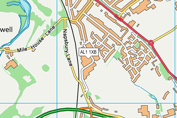 AL1 1XB map - OS VectorMap District (Ordnance Survey) AL1 1XB map - OS VectorMap District (Ordnance Survey)