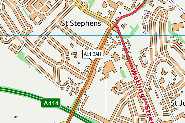 AL1 2AH map - OS VectorMap District (Ordnance Survey) AL1 2AH map - OS VectorMap District (Ordnance Survey)