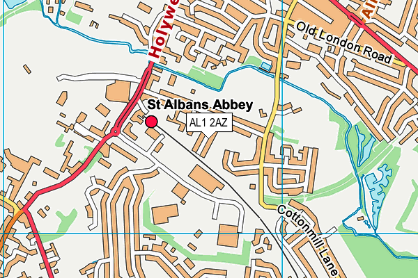 AL1 2AZ map - OS VectorMap District (Ordnance Survey)