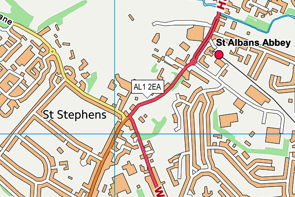 AL1 2EA map - OS VectorMap District (Ordnance Survey) AL1 2EA map - OS VectorMap District (Ordnance Survey)