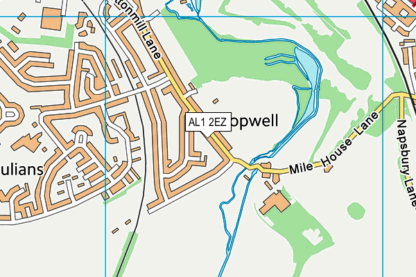 AL1 2EZ map - OS VectorMap District (Ordnance Survey) AL1 2EZ map - OS VectorMap District (Ordnance Survey)