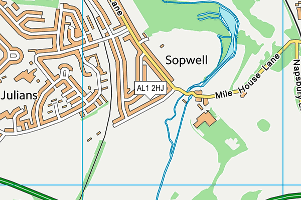 AL1 2HJ map - OS VectorMap District (Ordnance Survey)