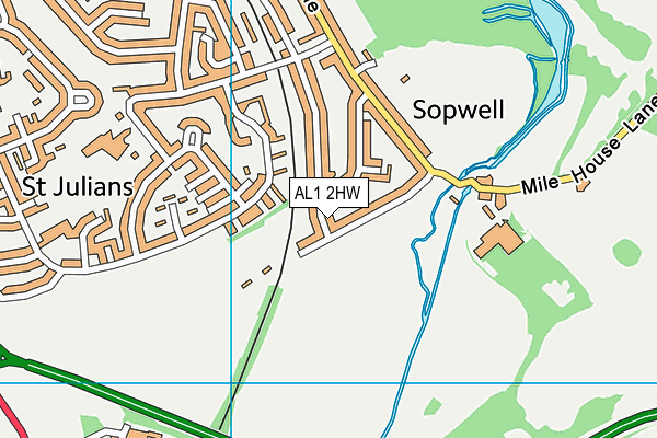 AL1 2HW map - OS VectorMap District (Ordnance Survey) AL1 2HW map - OS VectorMap District (Ordnance Survey)