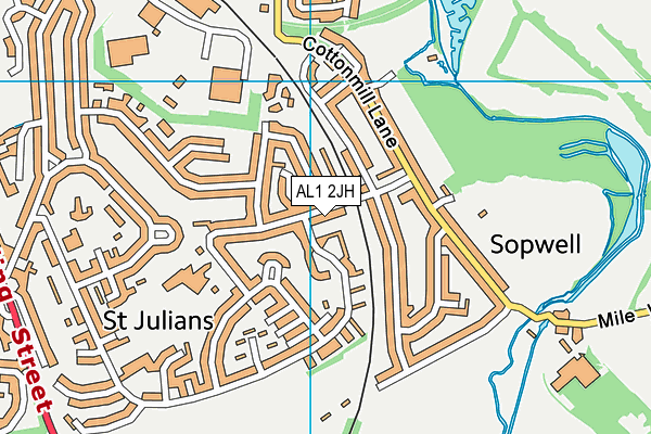 AL1 2JH map - OS VectorMap District (Ordnance Survey) AL1 2JH map - OS VectorMap District (Ordnance Survey)