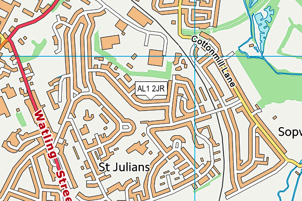 AL1 2JR map - OS VectorMap District (Ordnance Survey) AL1 2JR map - OS VectorMap District (Ordnance Survey)