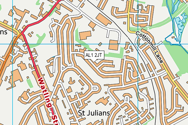 AL1 2JT map - OS VectorMap District (Ordnance Survey) AL1 2JT map - OS VectorMap District (Ordnance Survey)