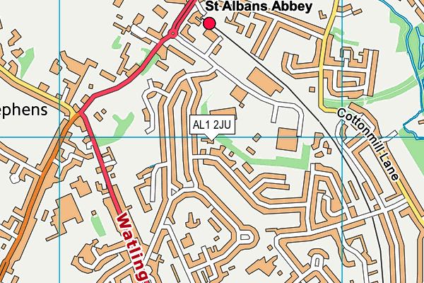 AL1 2JU map - OS VectorMap District (Ordnance Survey) AL1 2JU map - OS VectorMap District (Ordnance Survey)