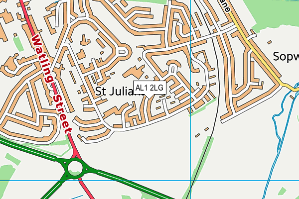 AL1 2LG map - OS VectorMap District (Ordnance Survey) AL1 2LG map - OS VectorMap District (Ordnance Survey)