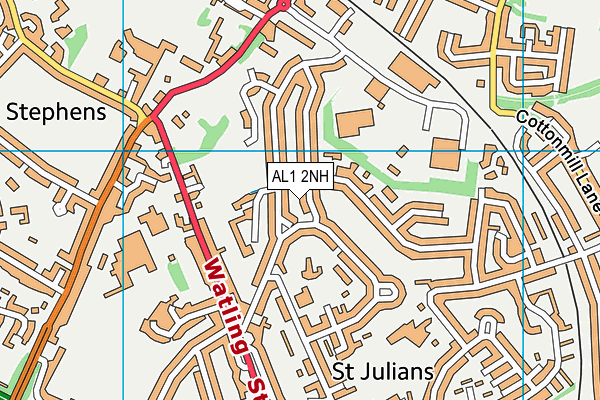 AL1 2NH map - OS VectorMap District (Ordnance Survey) AL1 2NH map - OS VectorMap District (Ordnance Survey)