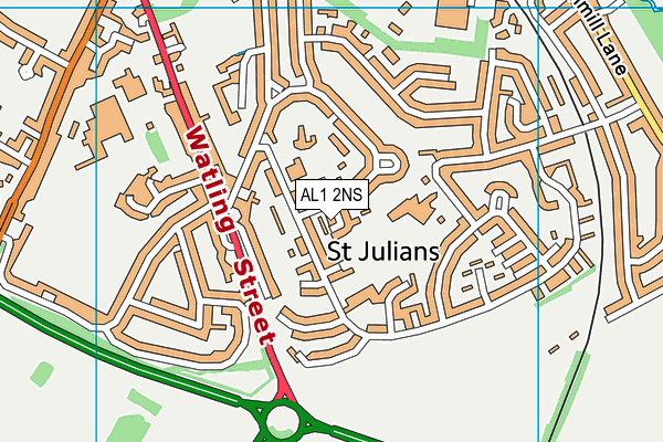 AL1 2NS map - OS VectorMap District (Ordnance Survey) AL1 2NS map - OS VectorMap District (Ordnance Survey)