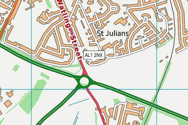 AL1 2NX map - OS VectorMap District (Ordnance Survey) AL1 2NX map - OS VectorMap District (Ordnance Survey)