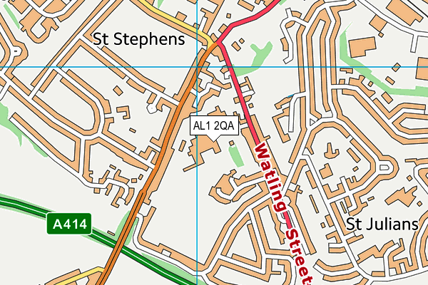 AL1 2QA map - OS VectorMap District (Ordnance Survey) AL1 2QA map - OS VectorMap District (Ordnance Survey)
