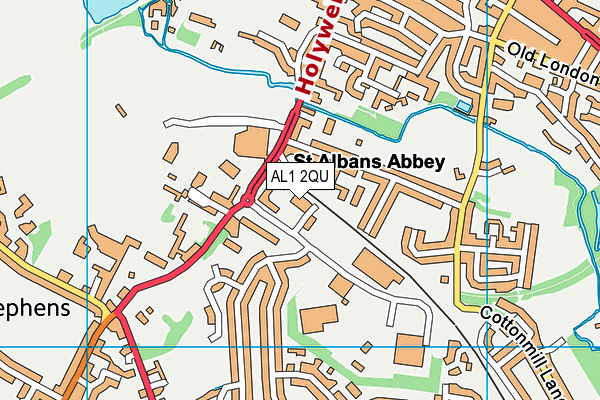 AL1 2QU map - OS VectorMap District (Ordnance Survey) AL1 2QU map - OS VectorMap District (Ordnance Survey)