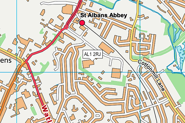 AL1 2RJ map - OS VectorMap District (Ordnance Survey) AL1 2RJ map - OS VectorMap District (Ordnance Survey)