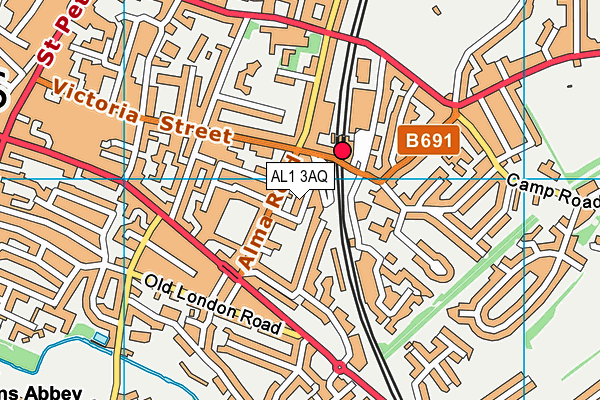 AL1 3AQ map - OS VectorMap District (Ordnance Survey) AL1 3AQ map - OS VectorMap District (Ordnance Survey)