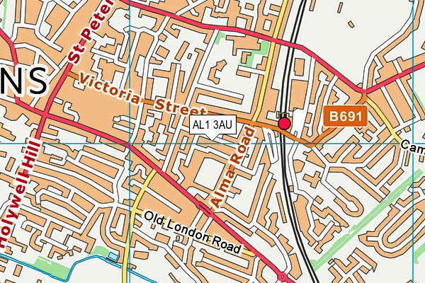 AL1 3AU map - OS VectorMap District (Ordnance Survey) AL1 3AU map - OS VectorMap District (Ordnance Survey)