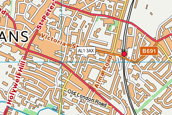 AL1 3AX map - OS VectorMap District (Ordnance Survey) AL1 3AX map - OS VectorMap District (Ordnance Survey)
